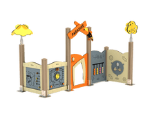 Spielanlage KidooPlay für Kinder von 1 -3 Jahren, Aluminium in Holzoptik