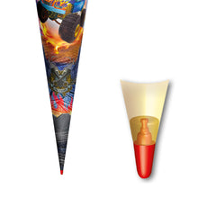 Roth Schultüte Motiv Monstertruck Fire rund verstärkte Spitze mit Filzverschluss 70 cm