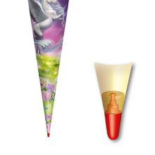 Roth Schultüte Motiv Magic Pegasus rund verstärkte Spitze mit Filzverschluss 70 cm