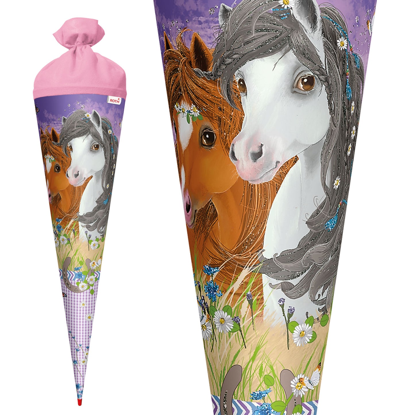 Roth Schultüte Motiv  Blumenpferde