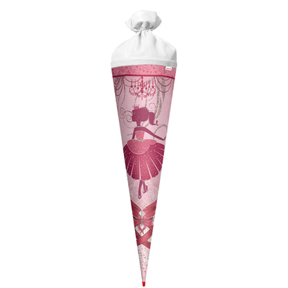 Roth Schultüte Motiv Ballerina rund verstärkte Spitze mit Filzverschluss 70 cm