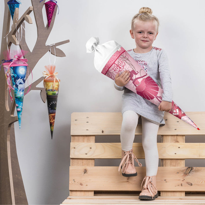 Roth Schultüte Motiv Ballerina rund verstärkte Spitze mit Filzverschluss 70 cm