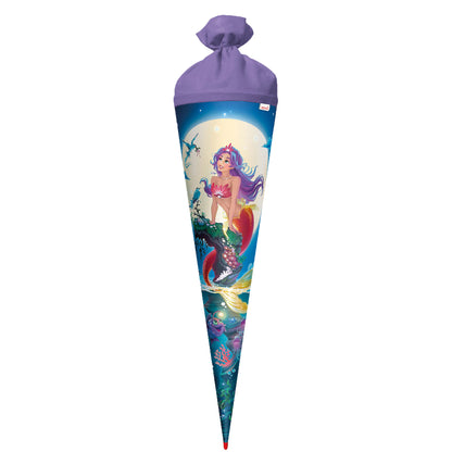 Roth Schultüte Motiv Magische Meerjungfrau rund verstärkte Spitze mit Filzverschluss 70 cm