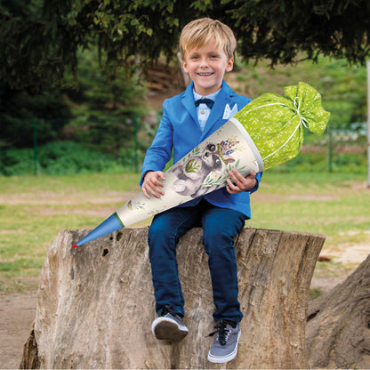 ROTH Schultüte Lieblingsstück Willi Waschbär rund verstärkter Spitze mit Stoffverschluss 70 cm