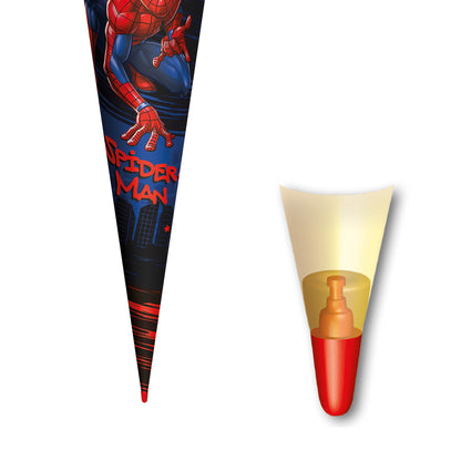 Roth Schultüte Motiv Marvel Spiderman Roth rund verstärkte Spitze mit Filzverschluss 70 cm
