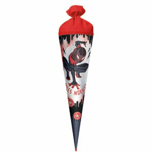 ROTH Schultüte Marvel Miles Morales Spiderman, rund verstärkte Spitze mit Filzverschluss 70 cm