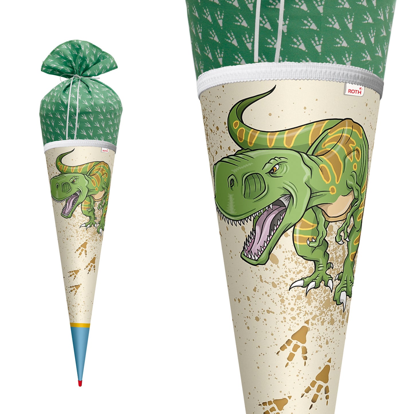 ROTH school cone "Robber Fang", round reinforced tip with fabric closure, 70 cm