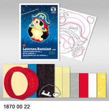 Laterne Bastelset Pirat, 3D-Wellpappe