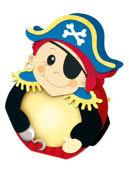 Laterne Bastelset Pirat, 3D-Wellpappe