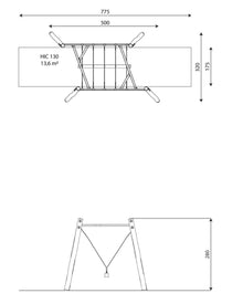 Robinien-Tampenschaukel mit 4 stabilen Robinenpfosten und Metallrahmen