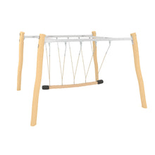 Robinien-Tampenschaukel mit 4 stabilen Robinenpfosten und Metallrahmen