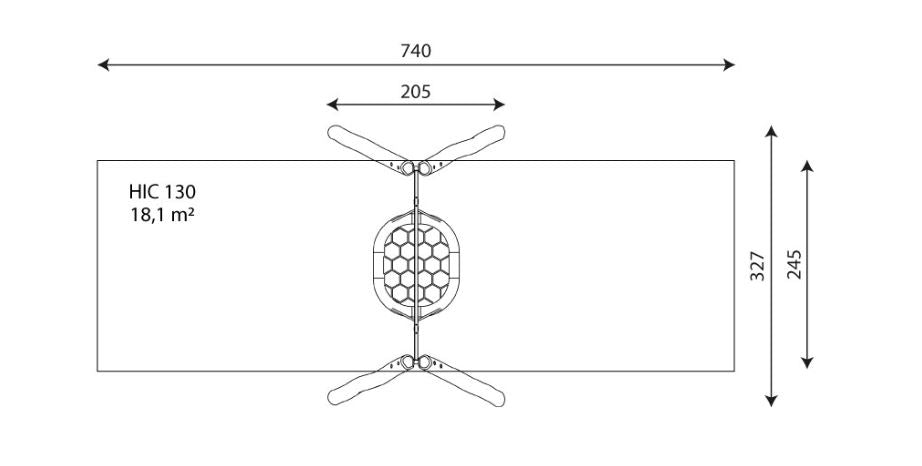 Nestschaukel Robinie/Stahlkonstruktion