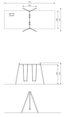 Recyclingschaukel für 2 Kinder