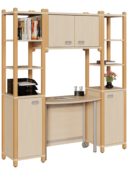 Erzieher*innen Arbeitsplatz mit ausziehbarem Schreibtisch