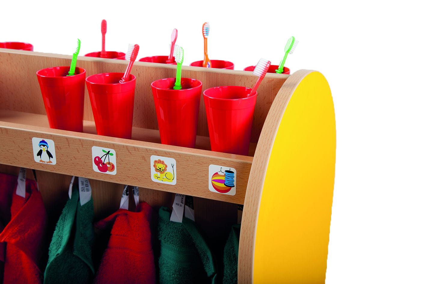 Handtuch- / Zahnputzwagen mit Bilderleiste 16er