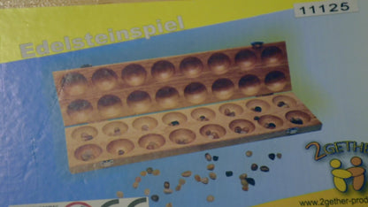 Hus Bao Kalaha aus Holz, Kalaha, Steinchenspiel Edelsteinspiel