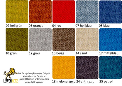 High-backed armchair, various colors